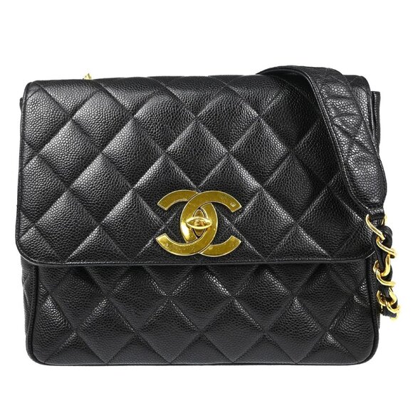 Chanel Black Calfskin Straight Flap Chain Shoulder Bag XX07085 - Picture 1 of 10
